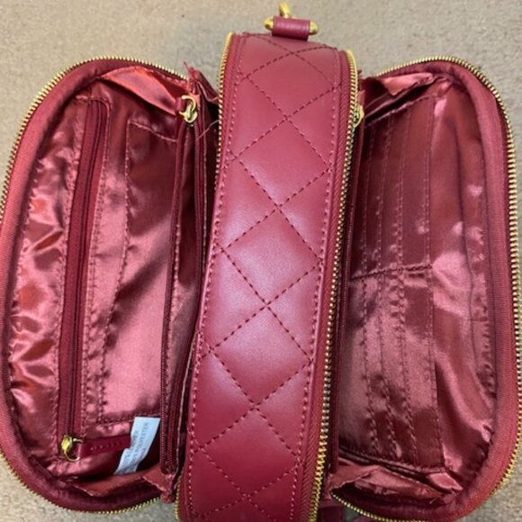 Joy & Iman Red quilted leather Crossbody purse - Picture 13 of 16